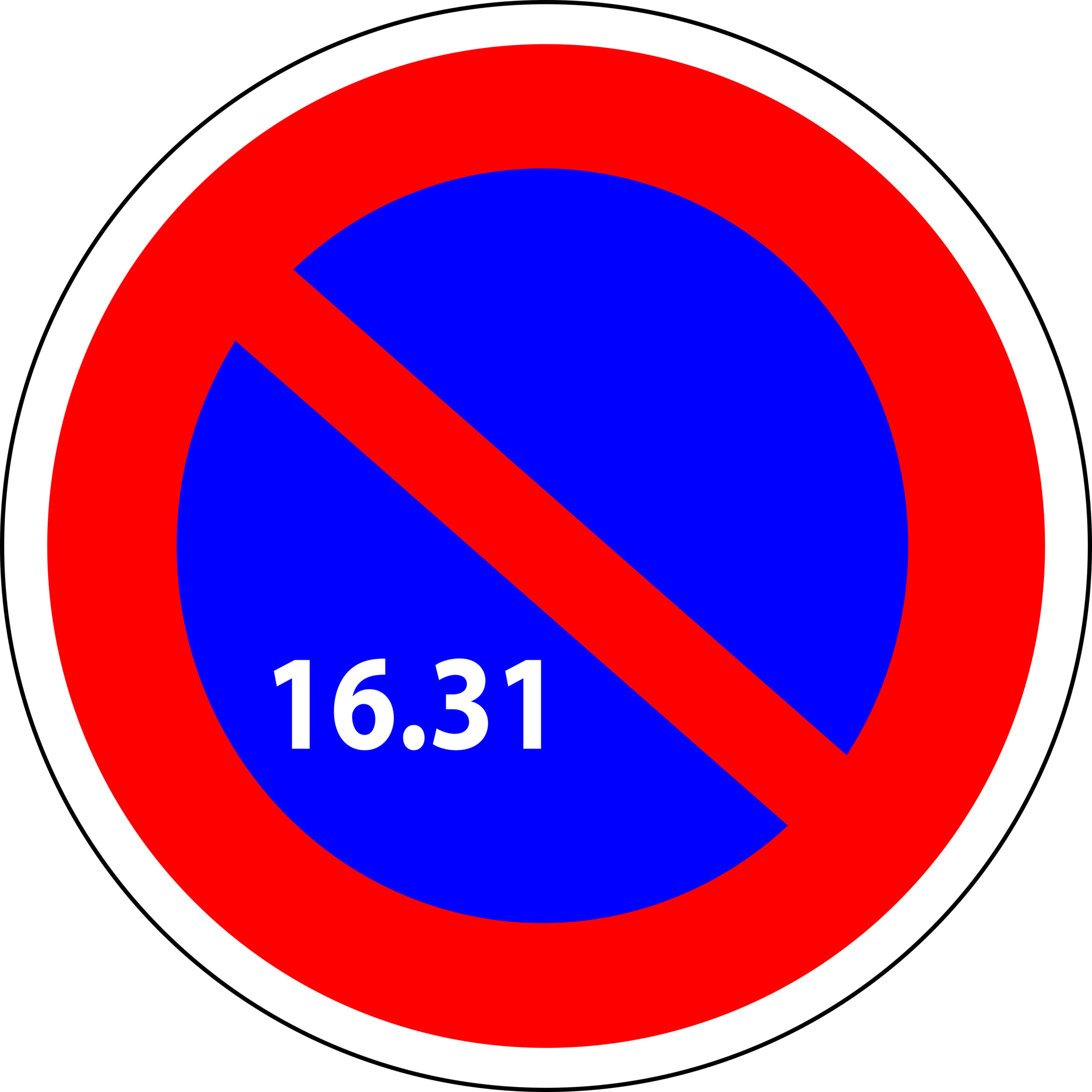 French Stationnement Alterne Road Sign from the 15th until the last of the month.